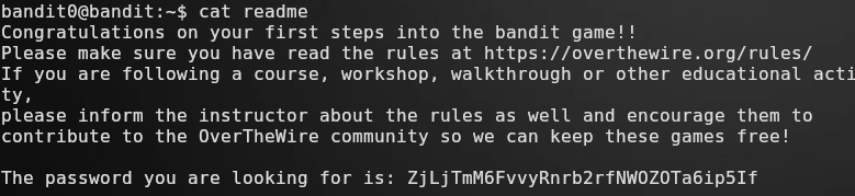 Password Bandit 1
