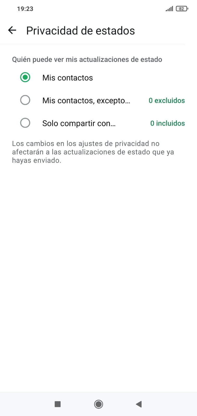 Privacidad de Whatsapp